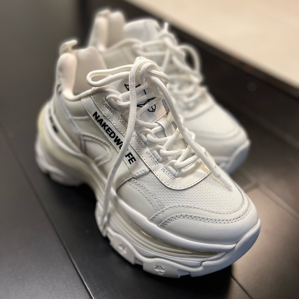 Naked Wolfe Fierce White Sneakers